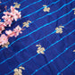 ROYAL CHINON FABRIC LEHERIYA SAREEE IN TWO DIFFERENT DESIGN (WITH  BLOUSE) ##SR0244