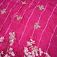 ROYAL CHINON FABRIC LEHERIYA SAREEE IN TWO DIFFERENT DESIGN (WITH  BLOUSE) ##SR0244
