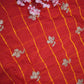 ROYAL CHINON FABRIC LEHERIYA SAREEE IN TWO DIFFERENT DESIGN (WITH  BLOUSE) ##SR0244