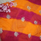 ROYAL CHINON FABRIC LEHERIYA SAREEE IN TWO DIFFERENT DESIGN (WITH  BLOUSE) ##SR0244