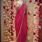 STITCHED BLOUSE PREPLATED SAREE ON LYCRA FABRIC WITH THREAD WORK & CUTDANA HANDWORK ##SR0203
