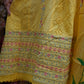 MALKCOTTON FABRIC 3- PIECE SUIT WITH EMBROIDERY WORK WITH BRUSH PAINTINGDUPATTA (YELLOW) ##SP080