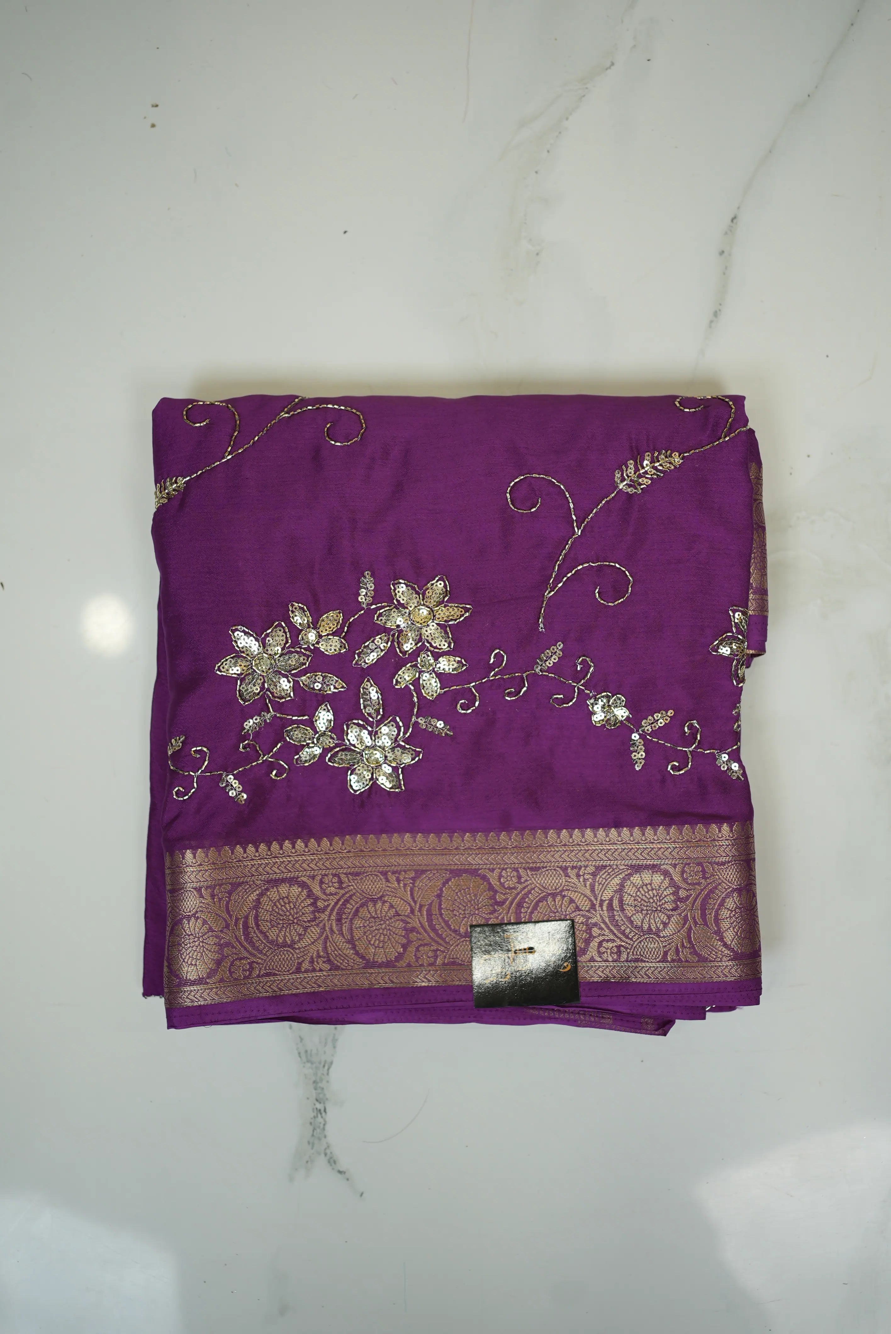 Jaal Pattern & Panel Work Saree With Zari Border (With Blouse)
