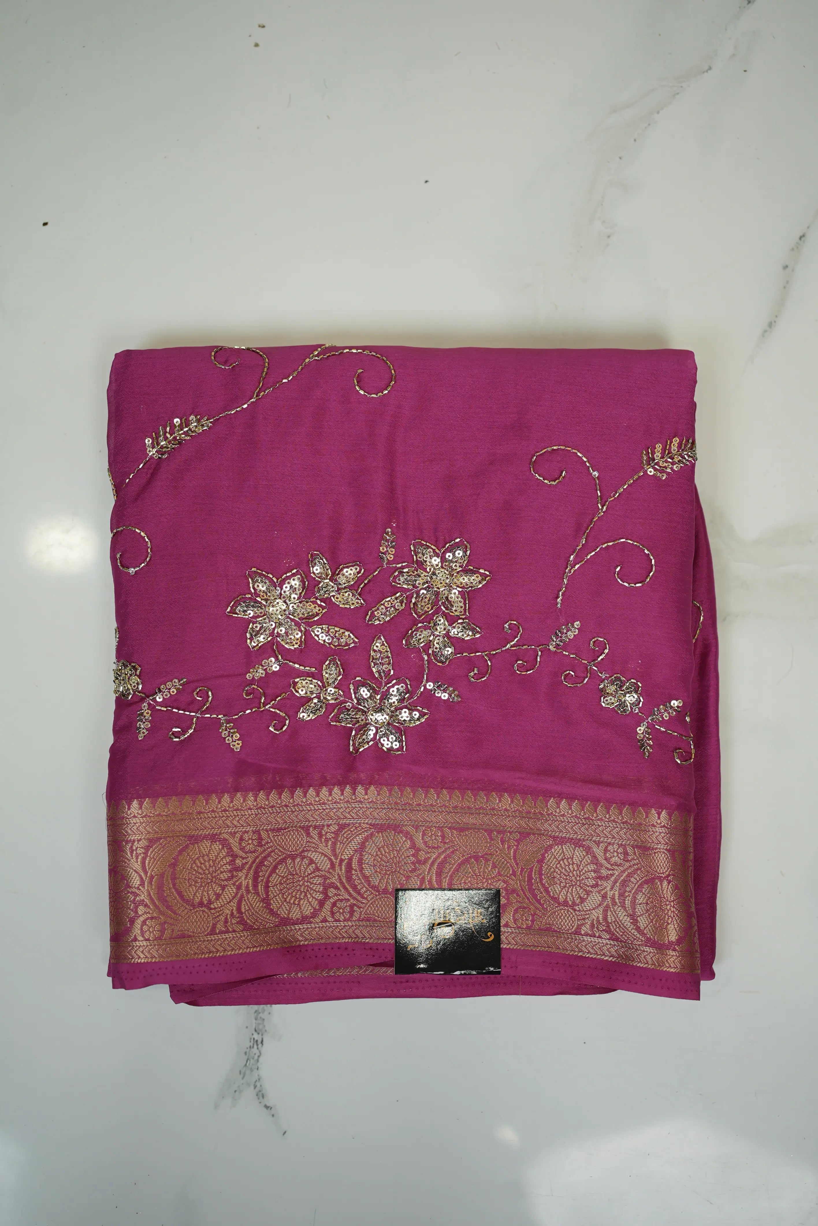 Jaal Pattern & Panel Work Saree With Zari Border (With Blouse)