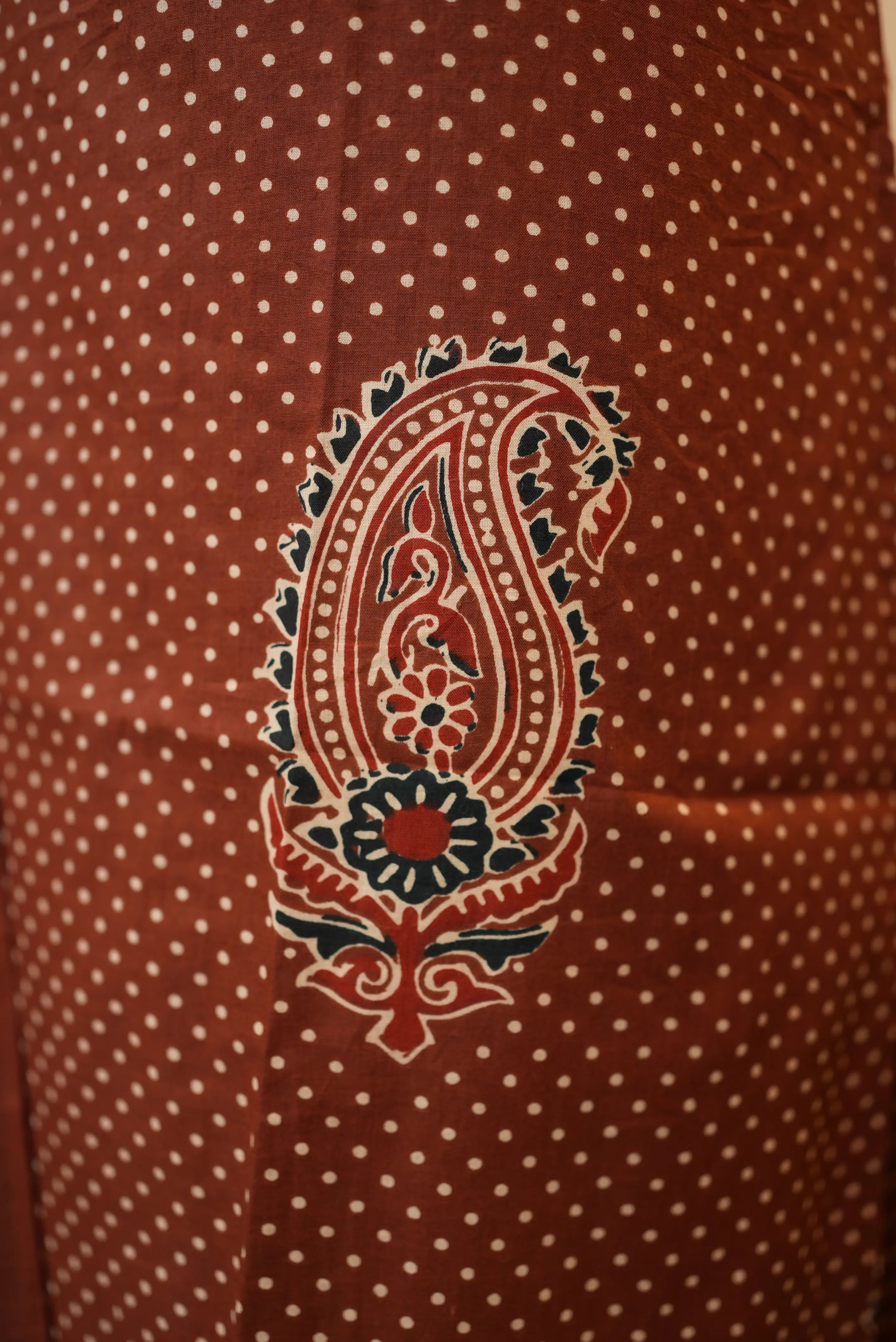 60/60 Cotton Rust Colour Printed Suit
