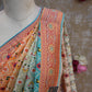 PATOLA PATTERN SAREE WITH HEAVY ZARI BORDER (WITH BLOUSE) ##SR0250