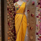 STITCHED BLOUSE PREPLATED SAREE ON LYCRA FABRIC WITH THREAD WORK & CUTDANA HANDWORK ##SR0203