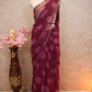 CHIFFON FABRIC WASHABLE HANDWORK SAREE WITH BANDHEJ & CUTWORK BORDER (WITH BLOUSE) ##SR557
