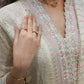 MAL COTTAN FABRIC 3-PIECE SUIT WITH HEAVY EMBROIDERY WORK ##SP082