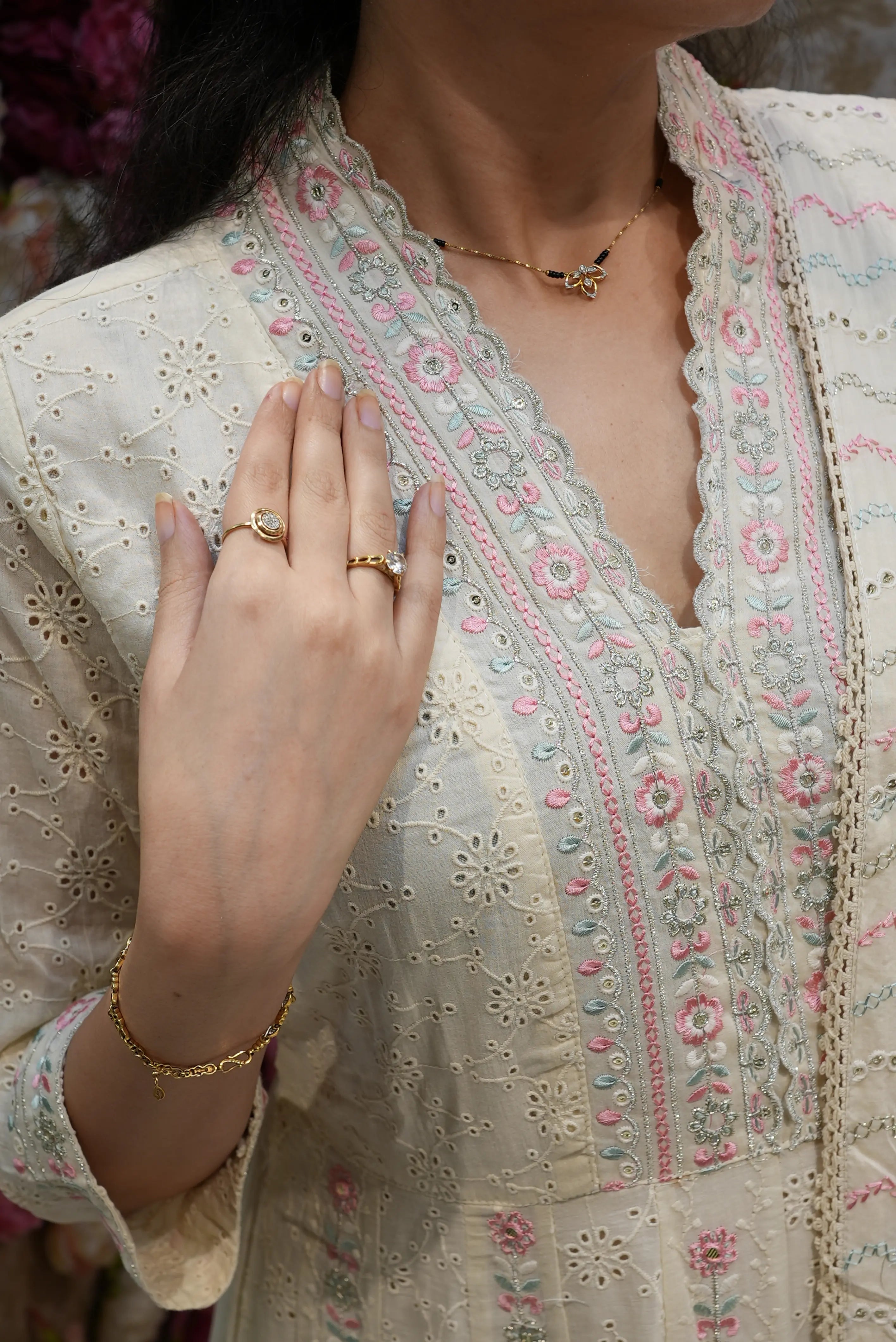 MAL COTTAN FABRIC 3-PIECE SUIT WITH HEAVY EMBROIDERY WORK
