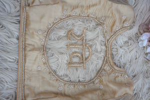 PURE ZARDOZI HANDWORK BLOUSE — GAJJI SILK FABRIC (CUSTOMIZABLE) | #HB076