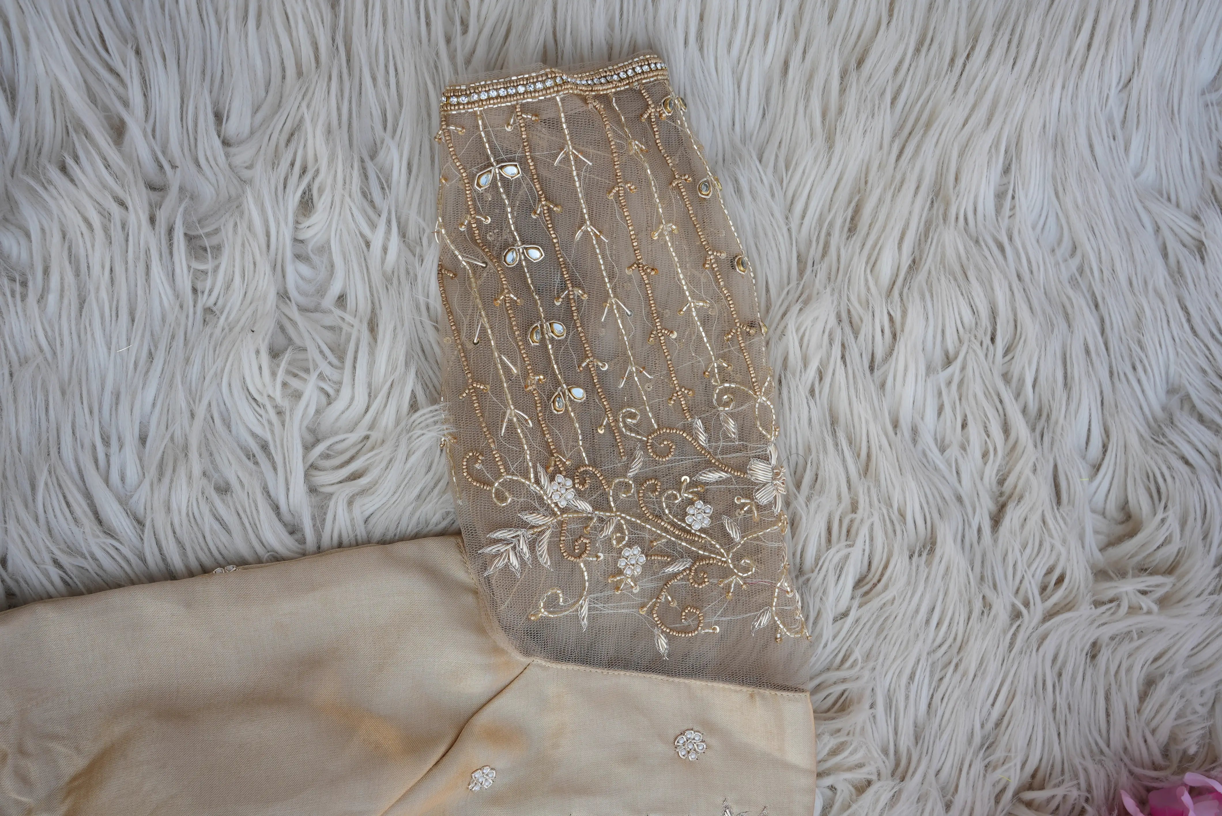 Pure Zardozi Handwork Blouse on Gajji Silk Fabric (CUSTOMIZABLE)
