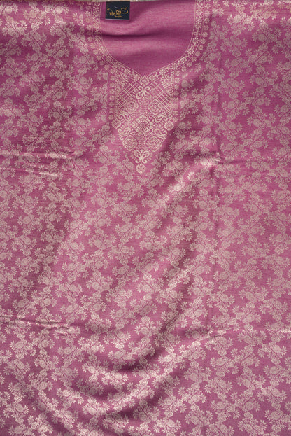 3-PIECE SUIT FABRIC WITH THRED WORK ON WOOLEN FABRIC WITH DUPATT ##SF053