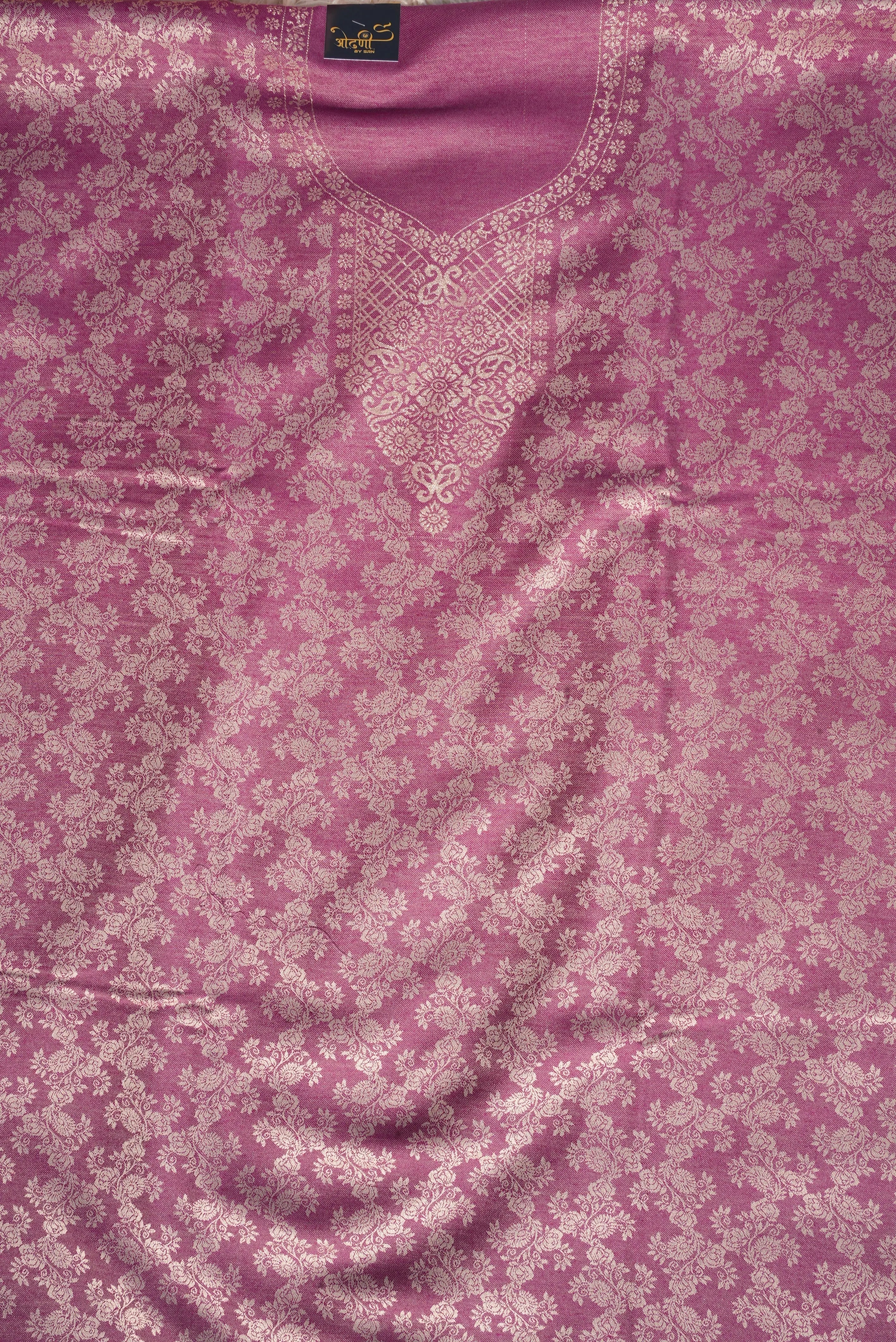 3-PIECE SUIT FABRIC WITH THRED WORK ON WOOLEN FABRIC WITH DUPATT
