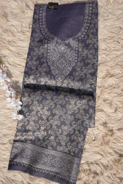 3-PIECE SUIT FABRIC WITH THRED WORK ON WOOLEN FABRIC WITH DUPATT ##SF053