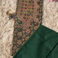 3-PIECE SUIT FABRIC WITH THRED WORK ON WOOLEN FABRIC WITH DUPATTA ##SF054