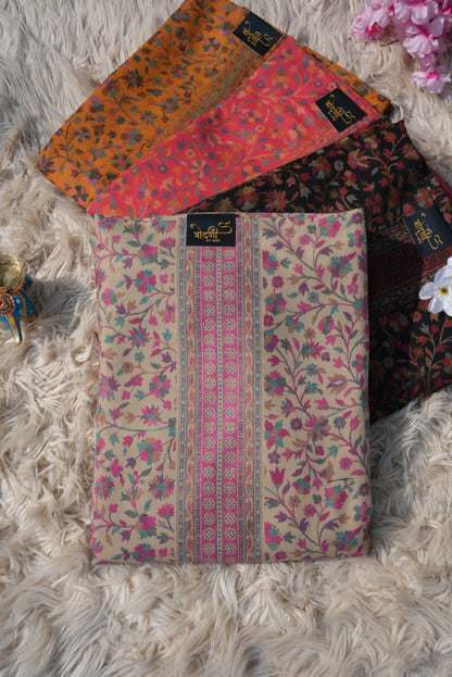 3-PIECE SUIT FABRIC WITH THRED WORK ON WOOLEN FABRIC WITH DUPATTA ##SF055