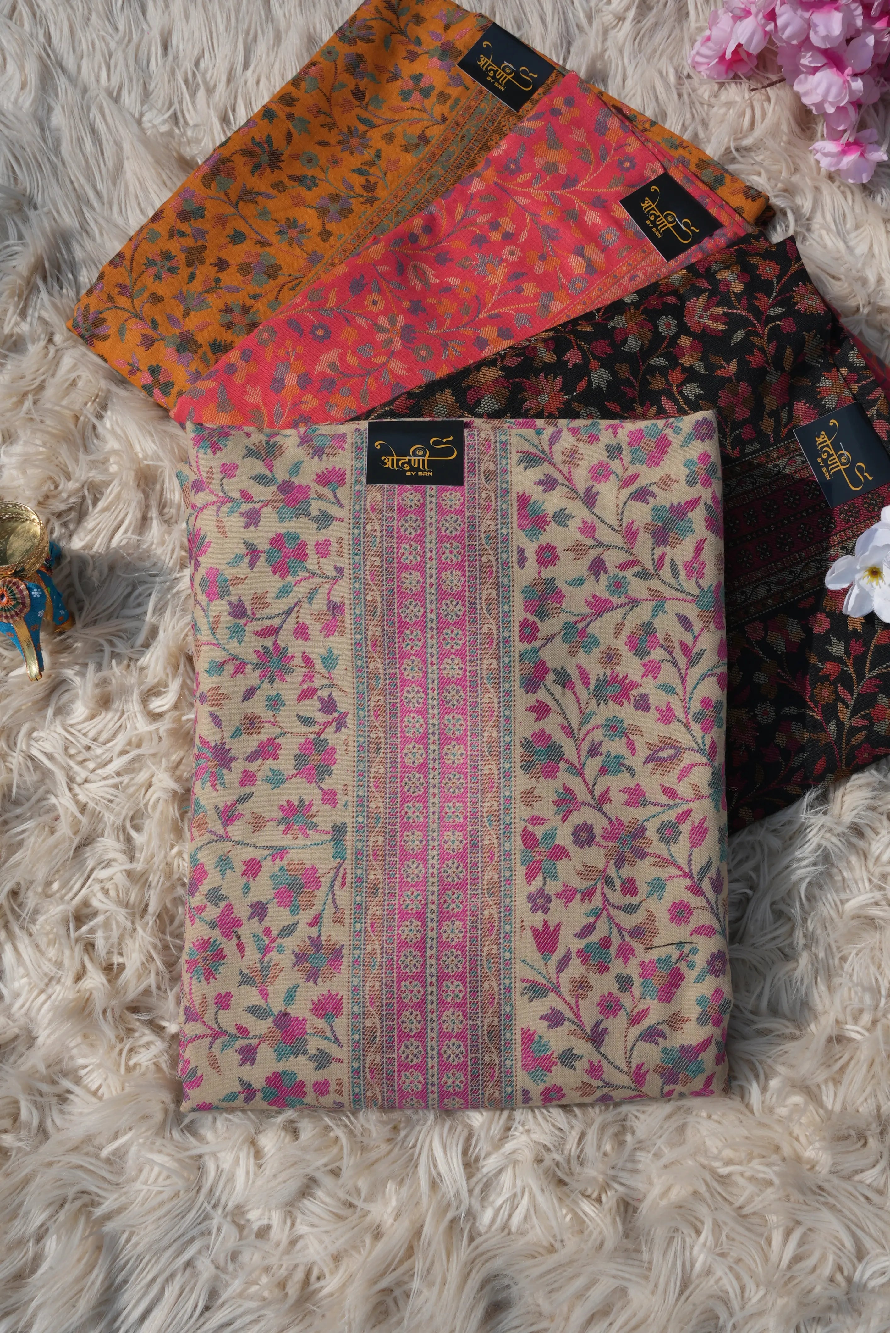 3-PIECE SUIT FABRIC WITH THRED WORK ON WOOLEN FABRIC WITH DUPATTA