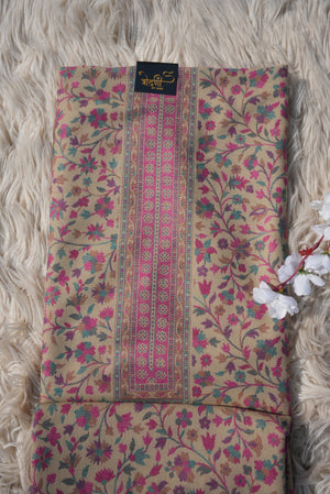3-PIECE SUIT FABRIC WITH THRED WORK ON WOOLEN FABRIC WITH DUPATTA ##SF055