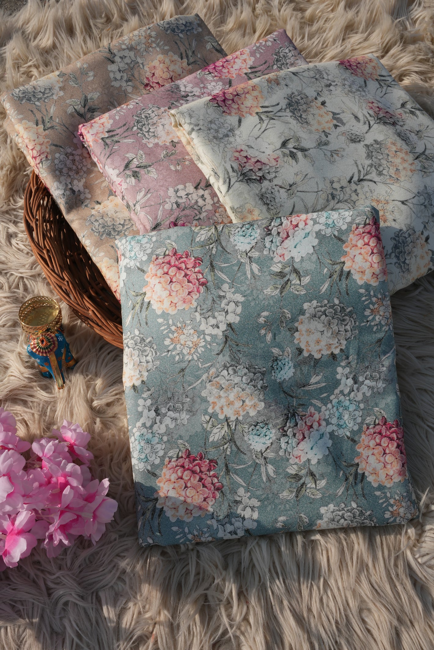 3-PIECE SUIT FABRIC WITH THRED WORK ON WOOLEN FABRIC WITH DUPATTA ##SF057