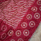 LEHRIYA SAREE WITH  KACCHI GOTAPATTI WORK & BANDHANI DESIGN (WITH BLOUSE) ##0257