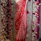 LEHRIYA SAREE WITH  KACCHI GOTAPATTI WORK & BANDHANI DESIGN (WITH BLOUSE) ##0257