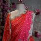 DEGITAL PRINT BANDHANI DESIGN SAREE WITH CUTWORK BORDER (WITH BLOUSE)  ##SR0258