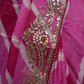 Leheriya Saree with Gotapatti Handwork (with Blouse) ##SR0281