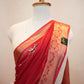 SHIMMER CHIFFON FABRIC SAREE WITH HEAVY ZARI BORDER & SEQUENCE WORK BUTA (WITH BLOUSE)  ##SR559