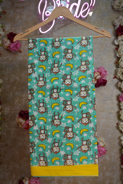 MAL COTTON FABRIC QUIRKY DESIGN SAREE (WITH BLOUSE)   ##SR0260