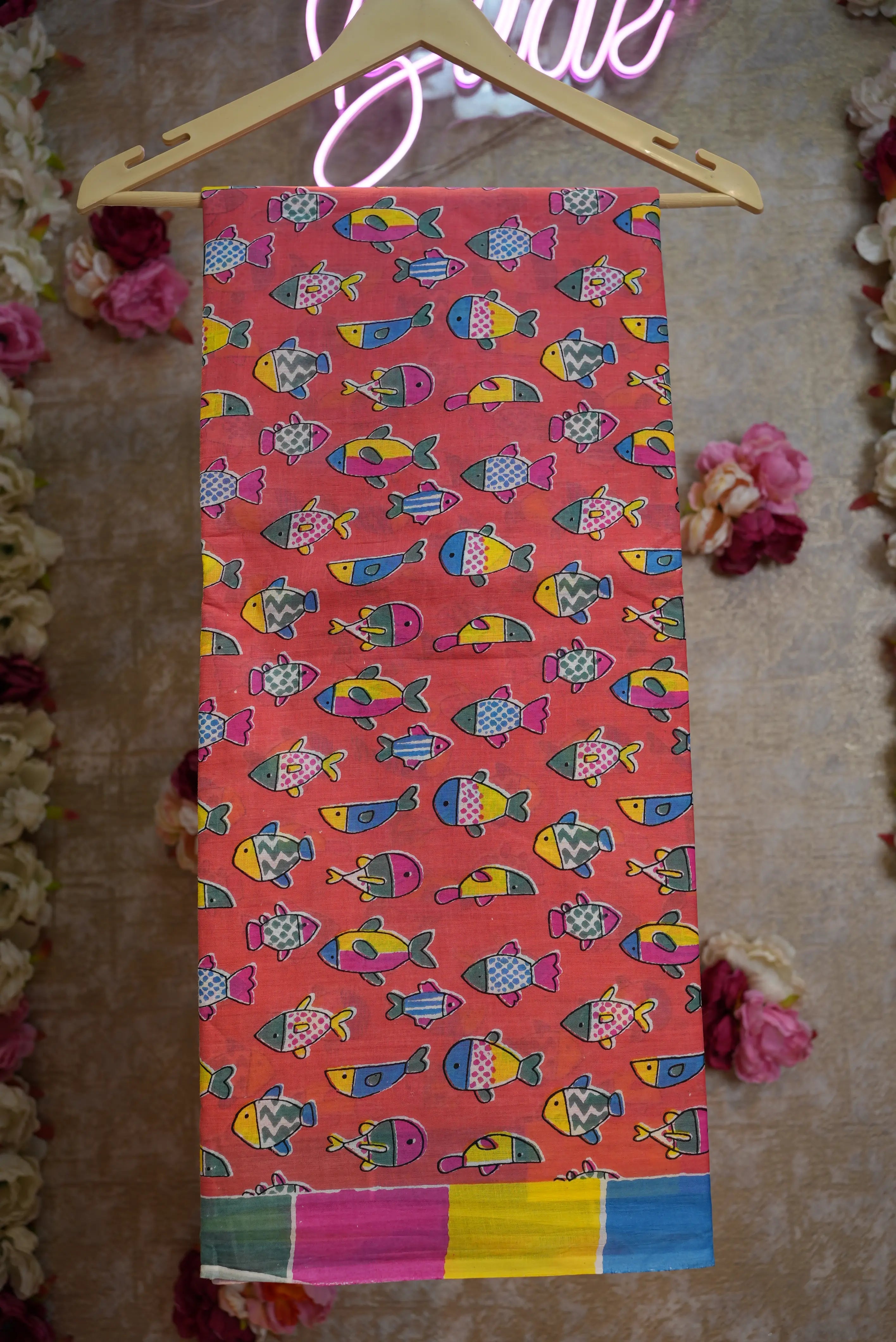 Mal Cotton Saree with Quirky Design (With Blouse)