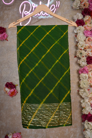 SAWAN SPECIAL LEHRIYA SAREE WITH FOIL BORDER    ##SR0262
