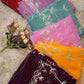 ROYAL GEORGETTE FABRIC GOTA PATTI JAAL WORK (WITH RUNNING BLOUSE)  ##SR0301