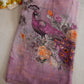 GEORGETTE FABRIC PEACOCK DESIGN DAILY WEAR SAREE WITH SIROSKI WORK BORDER (WITH BLOUSE) ##SR0308