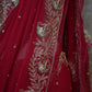 PURE THAKURJI CHIFFON SAREE WITH VINTAGE & CUTDANA WORK (WITH BLOUSE)     ##SR0302