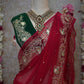 PURE THAKURJI CHIFFON SAREE WITH VINTAGE & CUTDANA WORK (WITH BLOUSE)     ##SR0302