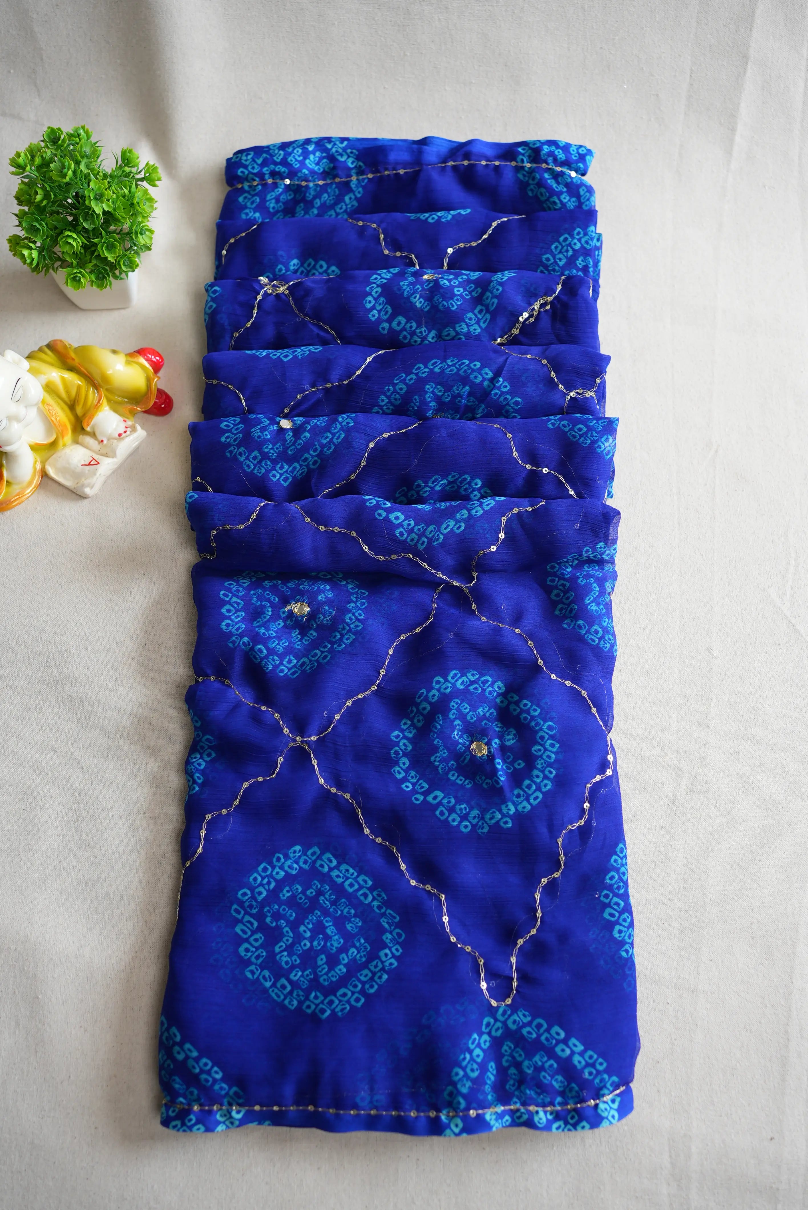 Bandhani Special Rajwadi Saree with Aari Tari Work