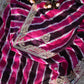 RANI & BLACK LEHRIYA SAREE WITH GOTAPATTI HANDWORK (WITH BLOUSE)      ##SR0315
