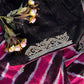 RANI & BLACK LEHRIYA SAREE WITH GOTAPATTI HANDWORK (WITH BLOUSE)      ##SR0315