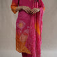 TRADITIONAL BANDHANI DESIGN HANDWORK SHADED COLOUR 3-PIECE SUIT ##SP091
