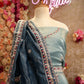 Crush Tissue Lehenga with Peacock Figure Sequence Dori work with Contrast Dupatta ##LC017