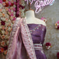 Crush Tissue Lehenga with Peacock Figure Sequence Dori work with Contrast Dupatta ##LC017