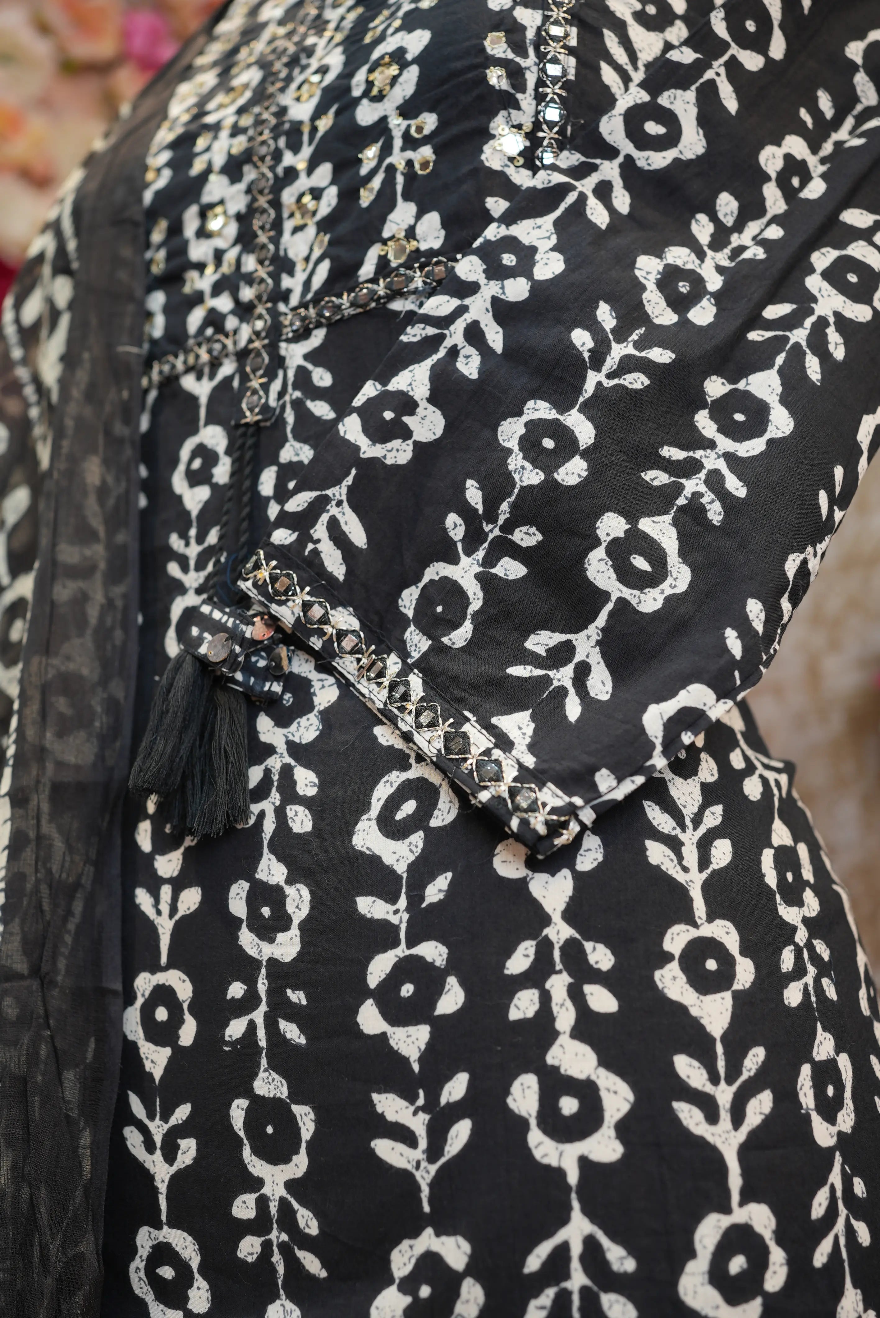cottan suit in block print with printed paint in duppata ##SP002