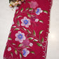 BRUSH PAINTING SAREE WITH CUTDANA HANDWORK ON GEORGETTE FABRIC (WITH BLOUSE)   ##SR0266
