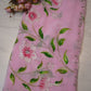 BRUSH PAINTING SAREE WITH CUTDANA HANDWORK ON GEORGETTE FABRIC (WITH BLOUSE)   ##SR0266