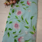 BRUSH PAINTING SAREE WITH CUTDANA HANDWORK ON GEORGETTE FABRIC (WITH BLOUSE)   ##SR0266