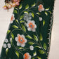 BRUSH PAINTING SAREE WITH CUTDANA HANDWORK ON GEORGETTE FABRIC (WITH BLOUSE)   ##SR0266