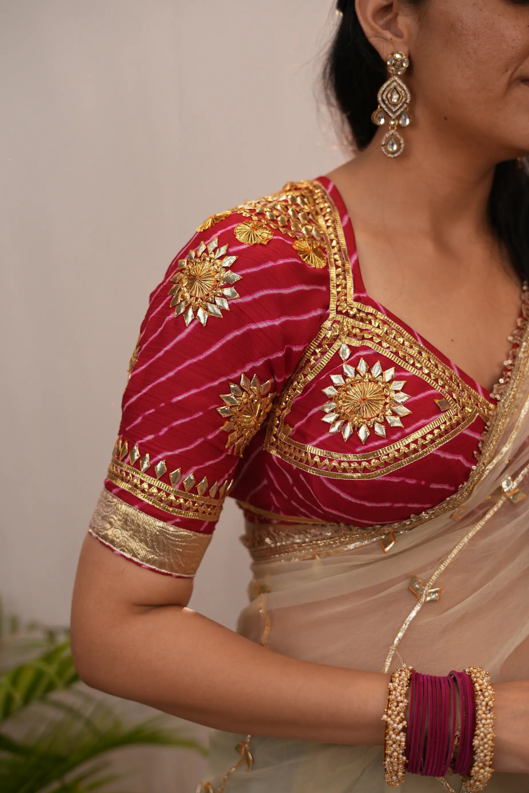 Leheriya Aangi With Gota Patti Handwork