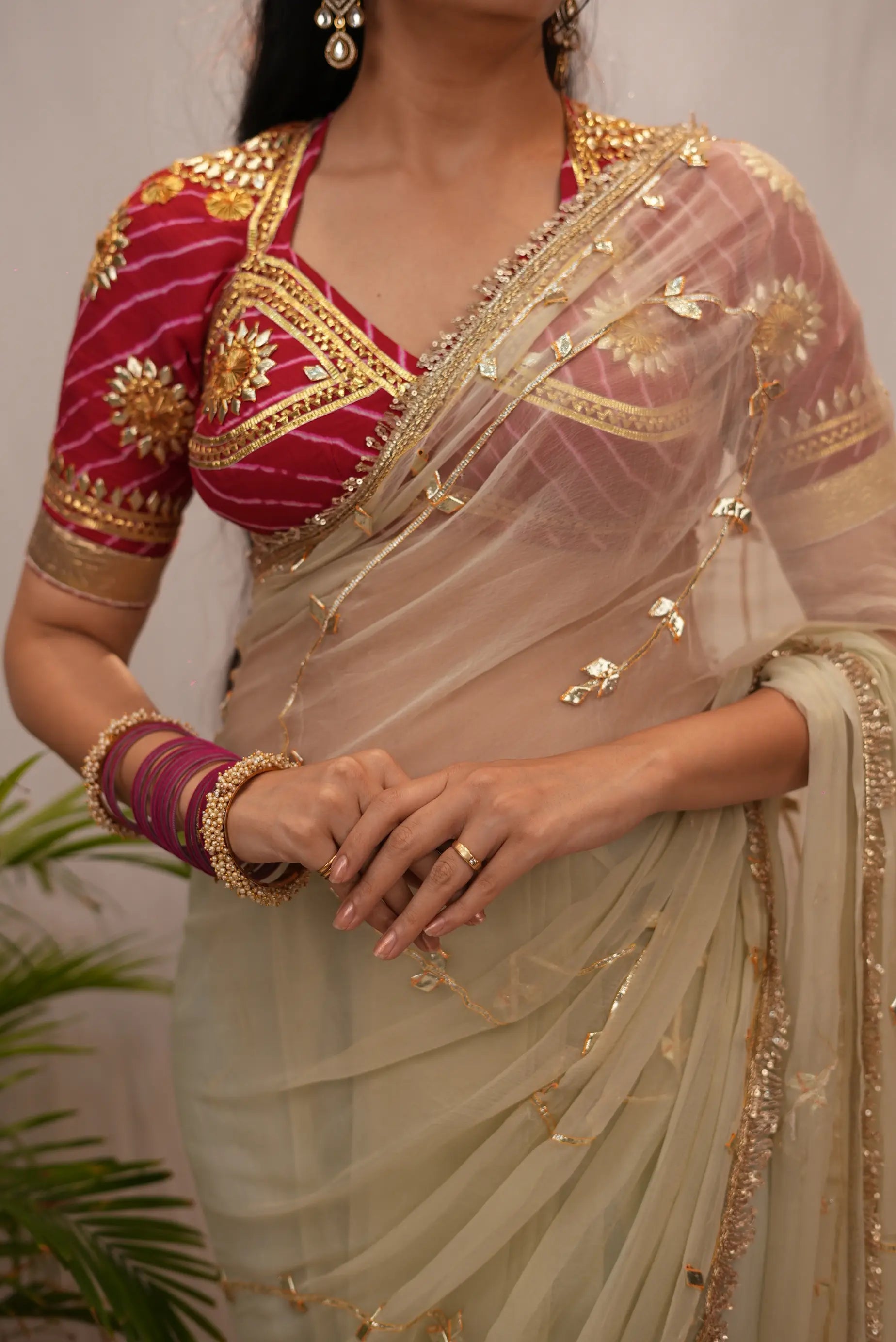 Leheriya Aangi With Gota Patti Handwork
