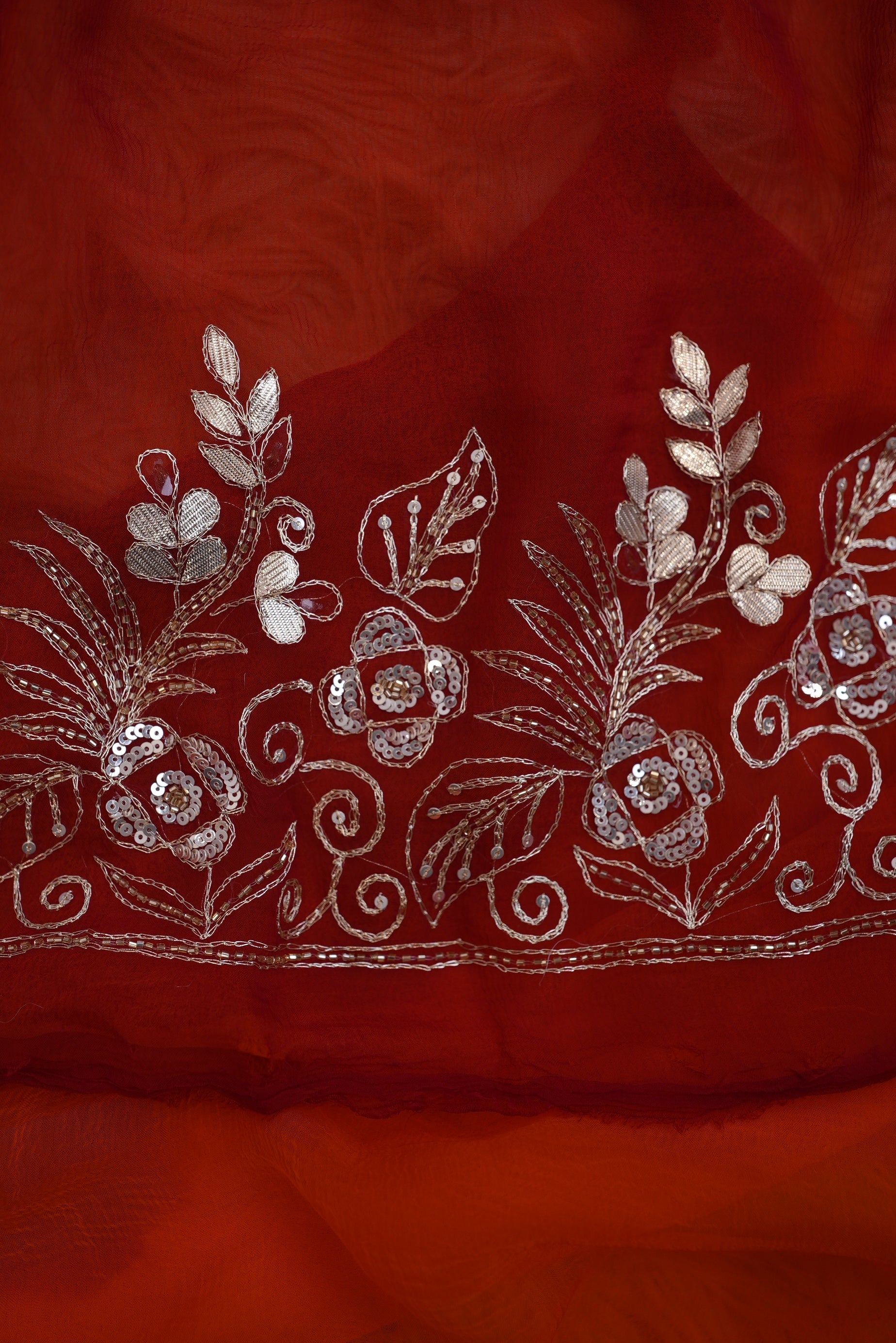 Traditional Rajasthani Pila Saree With Aari And Buta Work
